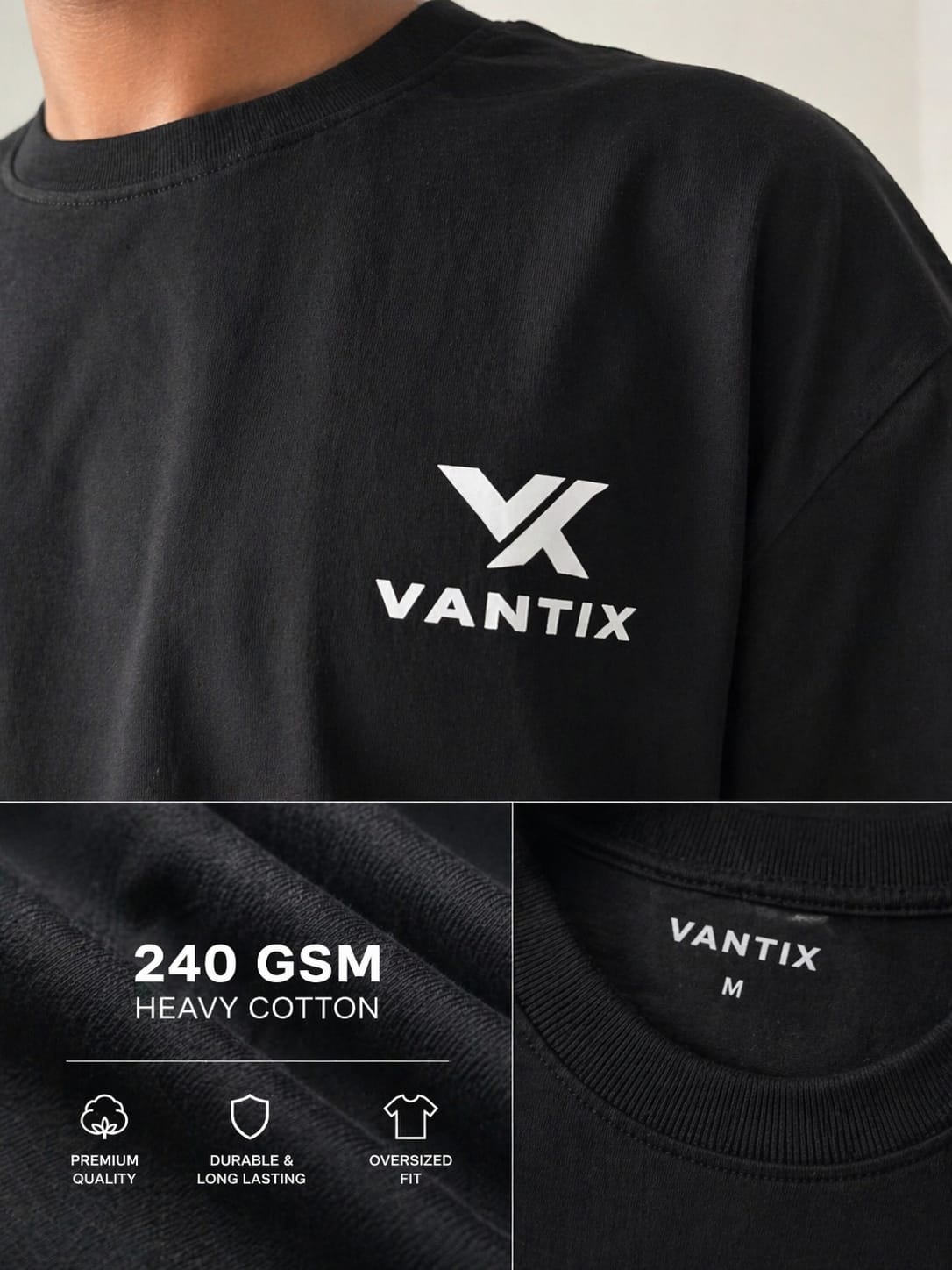VANTIX Oversized Tee - Built Different